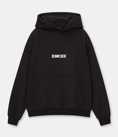 Emcee - Boxy Hoodie Black